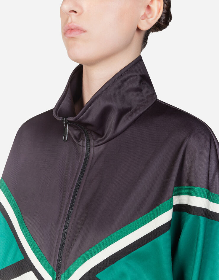 Dolce & Gabbana ZIP- UP SWEATSHIRT WITH DG LOGO PRINT Dolce & Gabbana ZIP- UP SWEATSHIRT WITH DG LOGO PRINT MULTICOLORE F9G55TFI7AK