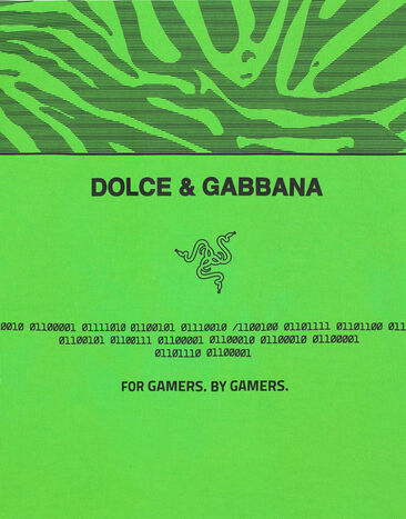 Dolce & Gabbana RAZER 프린트 코튼 티셔츠 그린 I8ANTMG7M9E