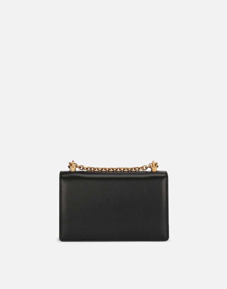 Dolce & Gabbana حقيبة كتف من جلد النابا بشعار DG للبنات أسود BB6498AZ801