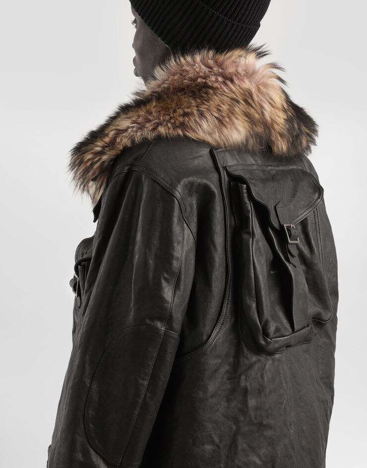 Dolce & Gabbana Lambskin jacket Black F9T59LHULYG