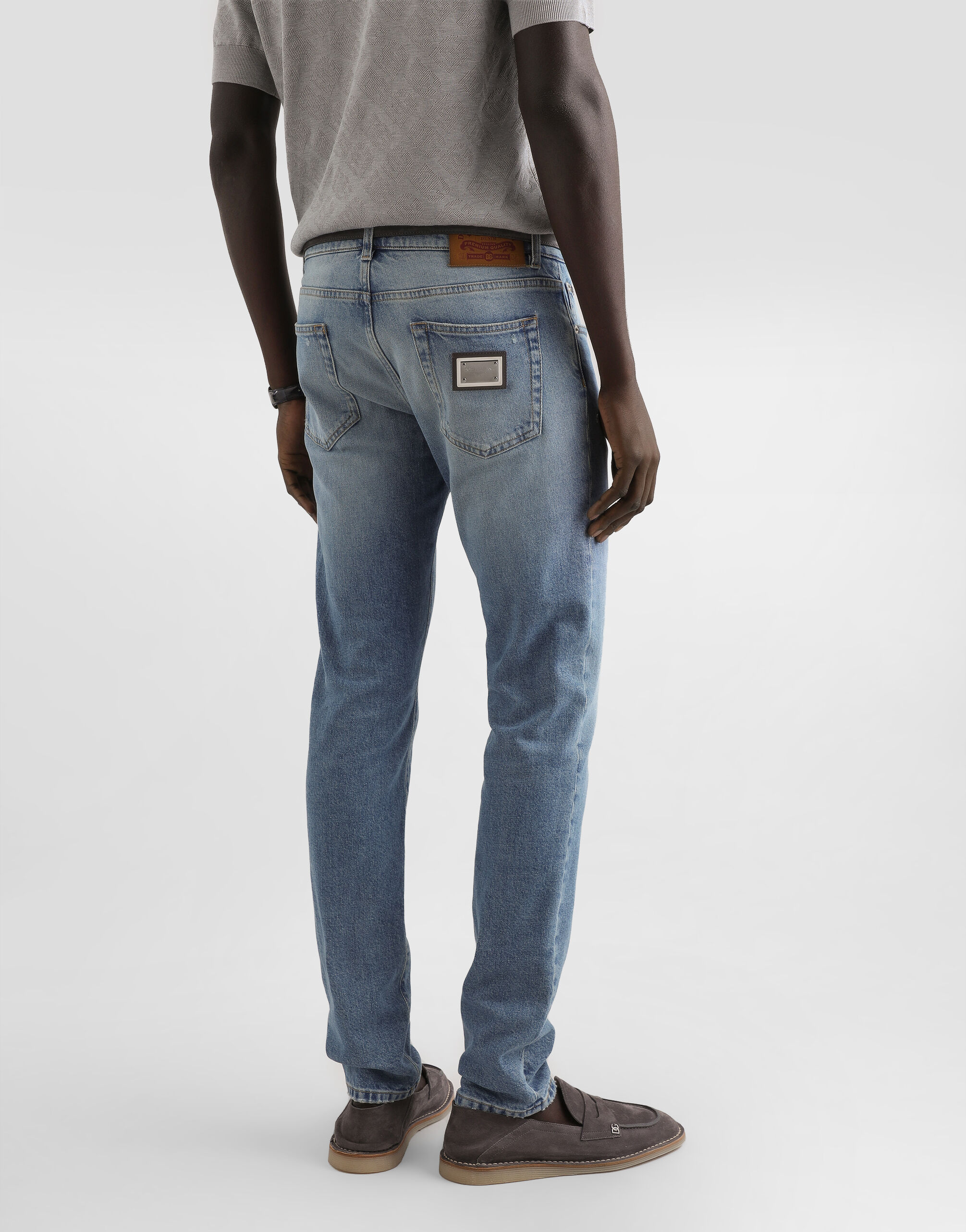 Denim trousers in Multicolor for Men | Dolce&Gabbana® US