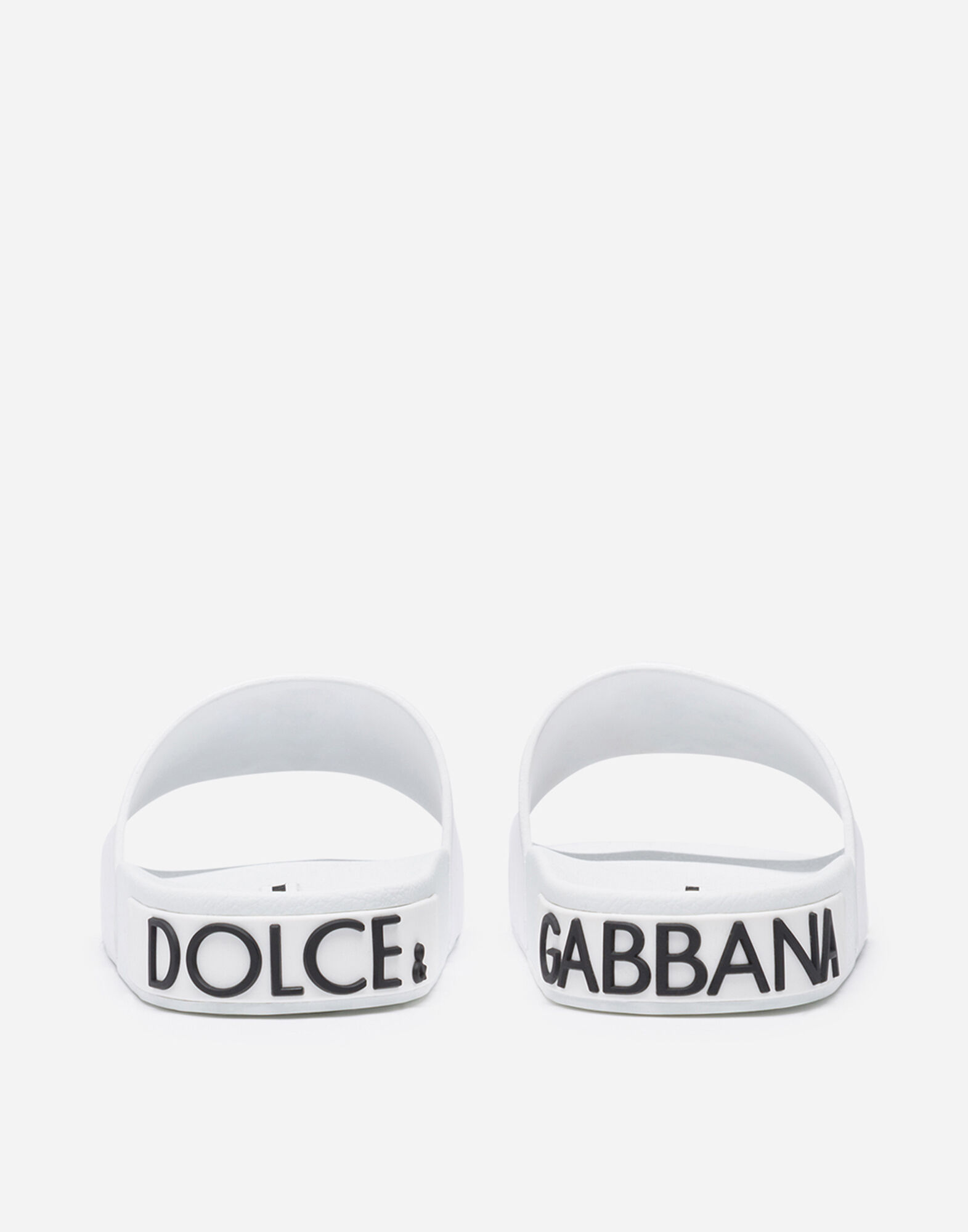 DOLCE&GABBANA ドルガバ DGロゴ ラバー製 スライドサンダル ピンクのガールズ DOLCE&GABBANAロゴ ストロー フラットスライド