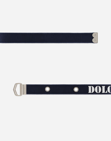 Dolce & Gabbana Branded tape belt Blue BC4851AQ048
