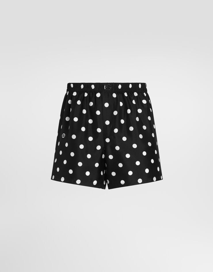 Dolce & Gabbana Boxer en twill de soie à imprimé pois Dolce & Gabbana Boxer en twill de soie à imprimé pois Multicolore M3A21TIS13M