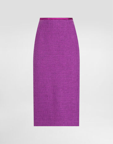 Dolce & Gabbana Skirt in rachel tweed Purple F4BBPTFMTAC