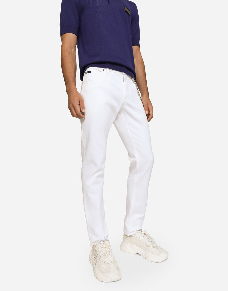 Dolce&Gabbana White regular stretch jeans Multicolor GYJCCDG8JR8
