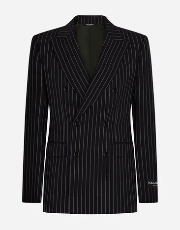Dolce & Gabbana Double-breasted pinstripe wool Sicilia-fit jacket Multicolor G2PQ5TFR2XI