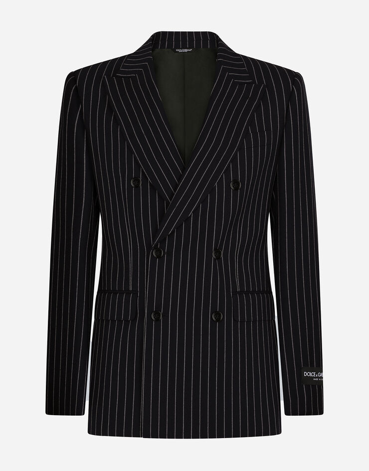 Dolce & Gabbana Double-breasted pinstripe wool Sicilia-fit jacket Multicolor G2PQ5TFR2XI