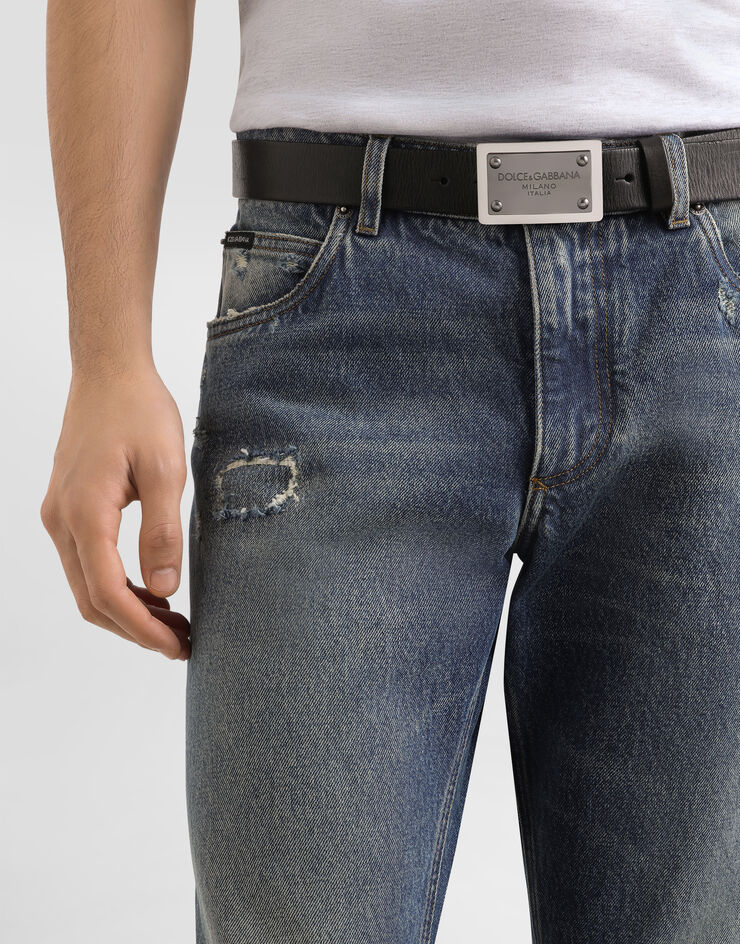 Dolce & Gabbana Regular cotton jeans Multicolor GYJCCDG8NK1