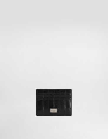 Dolce & Gabbana Eel skin card holder Black BP0330A8M24