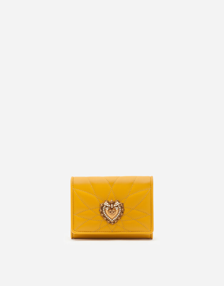 Dolce & Gabbana Devotion continental portemonnaie klein GELB BI1269AV967