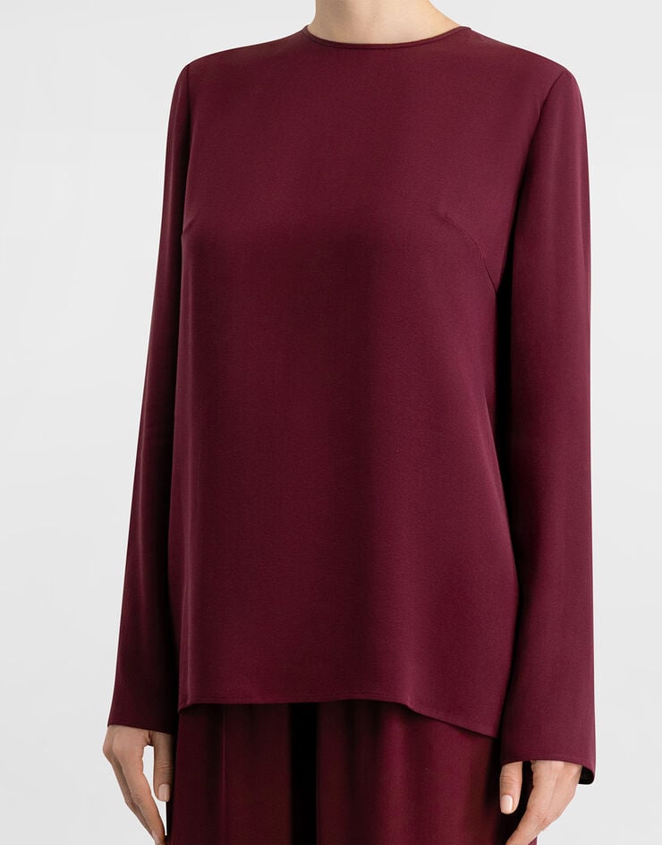 Dolce & Gabbana Silk crêpe top Purple I7S23WFU1ME