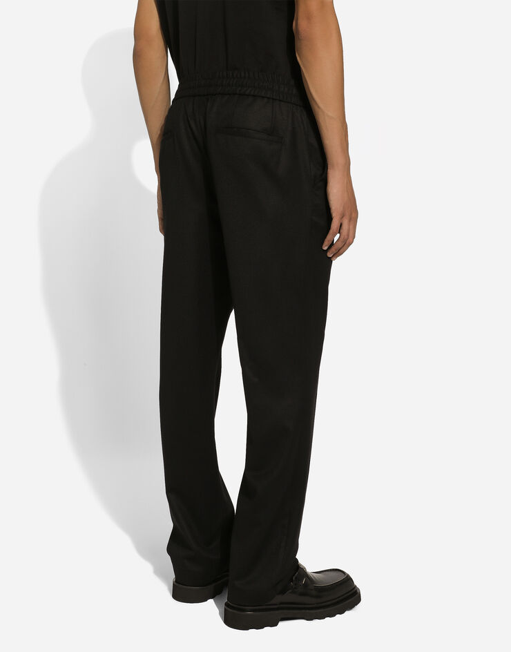 Dolce & Gabbana Jogginghose aus Flanell Schwarz GP03FTFU21Q