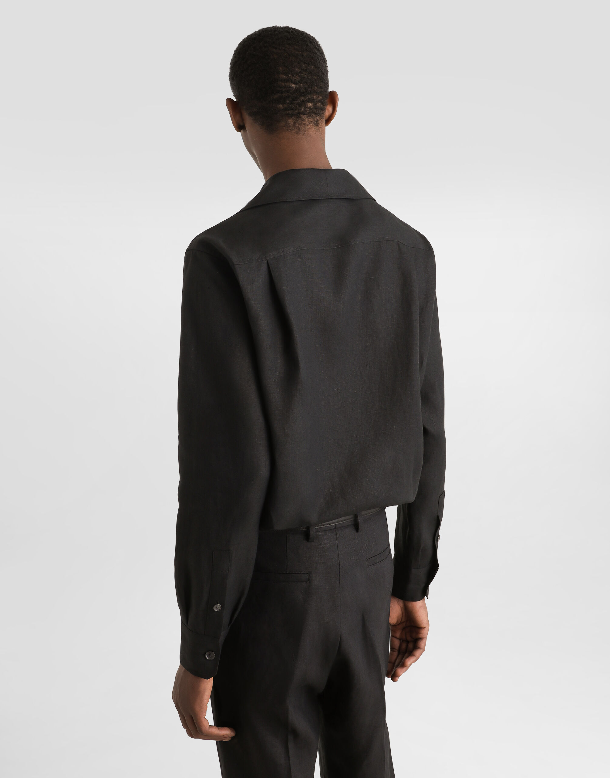 Tシャツ・カットソー Dolce & Gabbana SS25 Silk shirt (G5IF1ZFU1AU W0001) Silk polo-shirt with logo embroidery in Black for Men