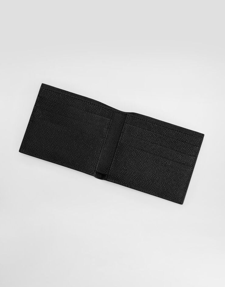 Dolce & Gabbana Calfskin bifold wallet with logo tag Black BP1321AG219
