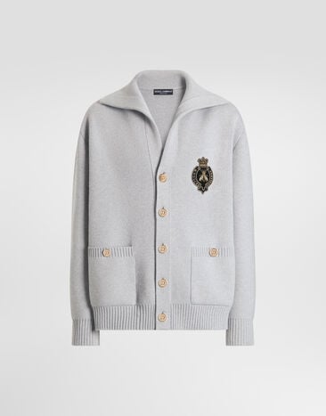 Dolce & Gabbana Virgin wool cardigan with embroidery Dolce & Gabbana Virgin wool cardigan with embroidery Beige GXVGOZJDVGI