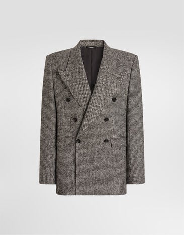 Dolce & Gabbana Sinatra double-breasted jacket in birdseye wool blend Dolce & Gabbana Sinatra double-breasted jacket in birdseye wool blend Multicolor G2WM3TFMZAT