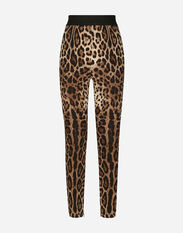 Dolce & Gabbana Leopard-print charmeuse leggings Animal Print F26AJTFS2A3