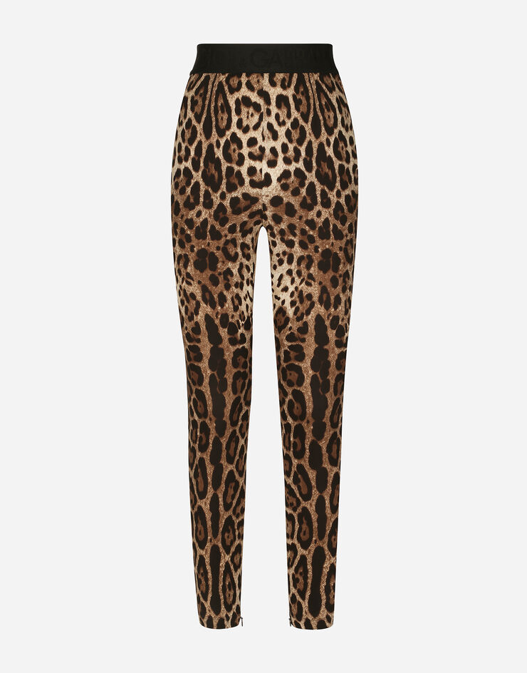 Dolce & Gabbana Leggings de charmeuse con estampado de leopardo Estampado Animalier FTCTNTFSADD