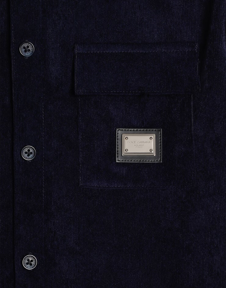 Dolce & Gabbana قميص كوردروي Blue L44S47FUEFO