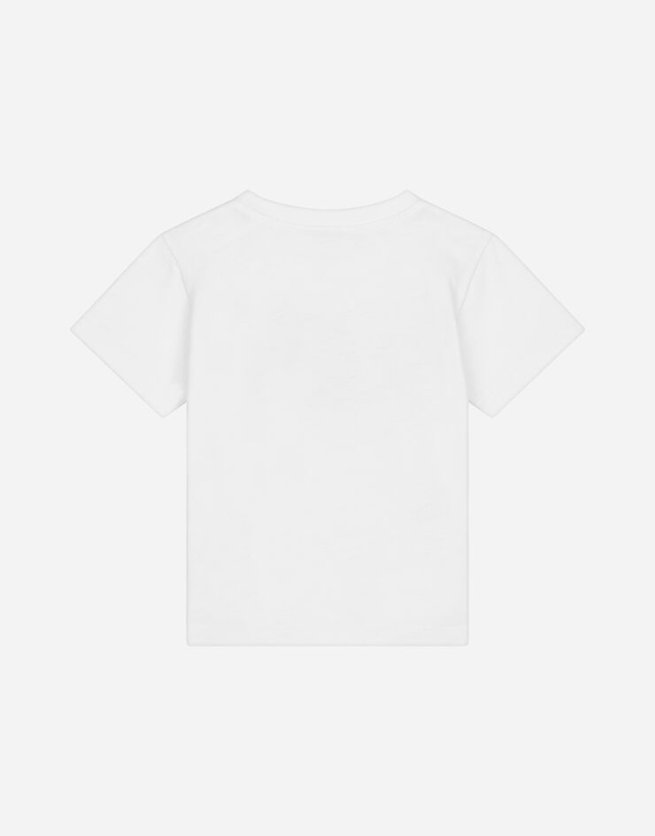 Dolce & Gabbana T-shirt in jersey logo dolcee&gabbana Bianco L1JTEYG7MKA