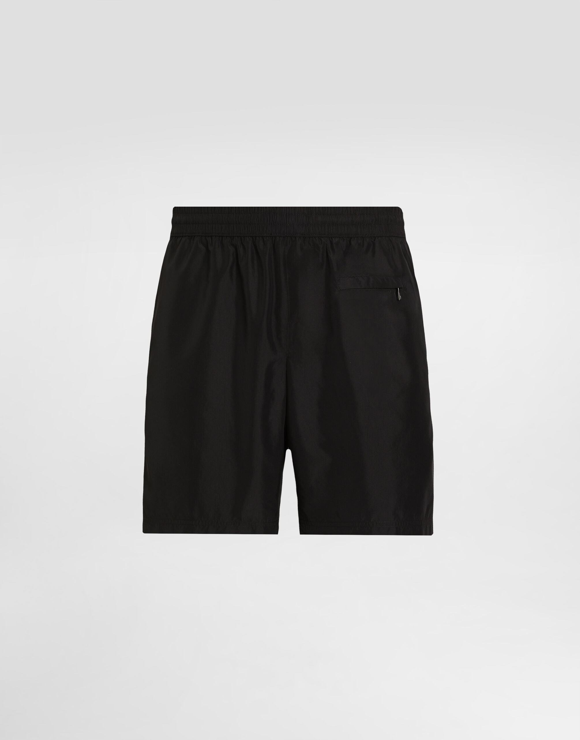Mid-length swim trunks with tag in Black for Men