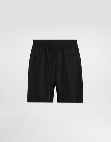 Dolce & Gabbana Mid-length swim trunks with tag Black M4F36TONR46