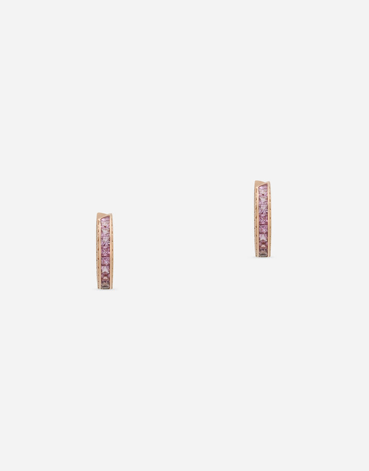 Dolce & Gabbana Anna earrings in red gold 18kt with pink sapphires Red WEQA5GWSAPI