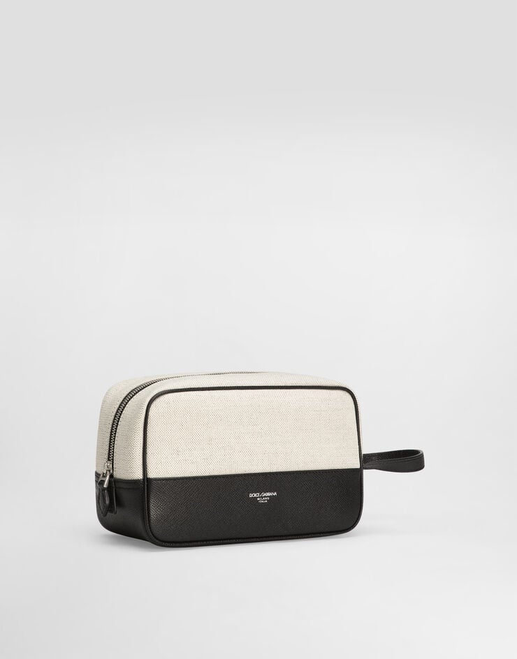 Dolce & Gabbana Atene salt&pepper necessaire with leather details Multicolor BT3310AE855