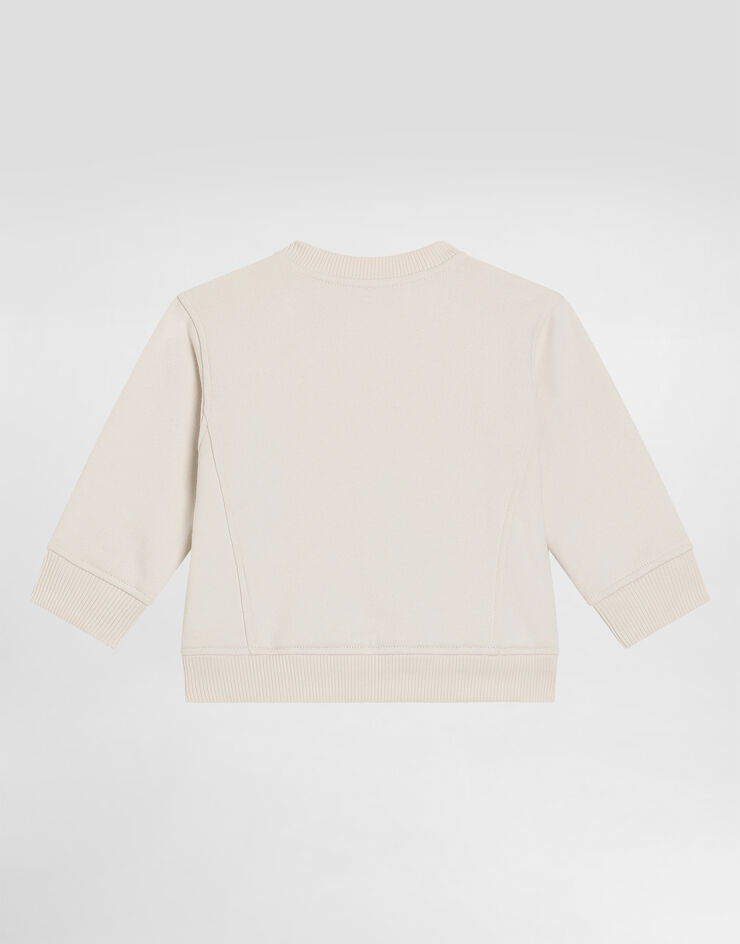 Dolce & Gabbana Felpa girocollo con stampa Dolce&Gabbana Panna L1JWLYG7O5B