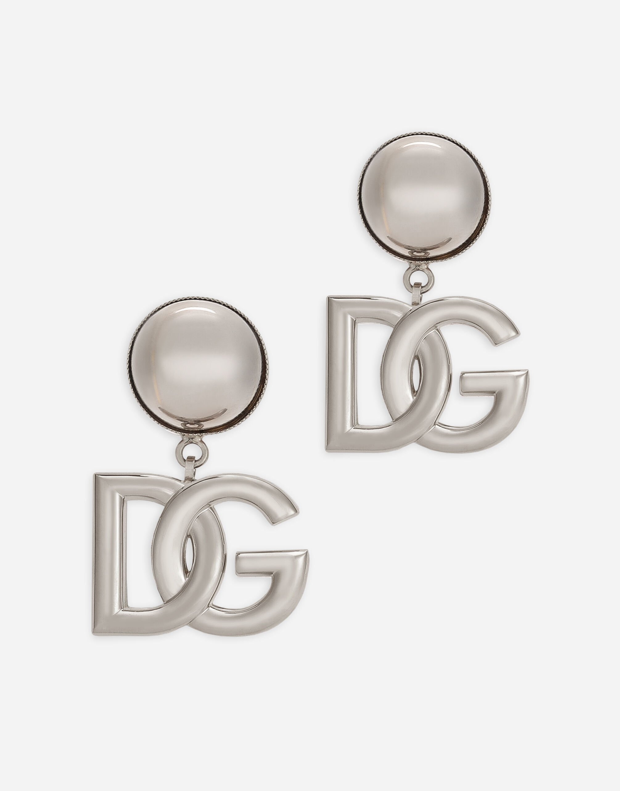 Dolce & Gabbana KIM DOLCE&GABBANA Clip-on earrings with DG logo Black VG6187VN187