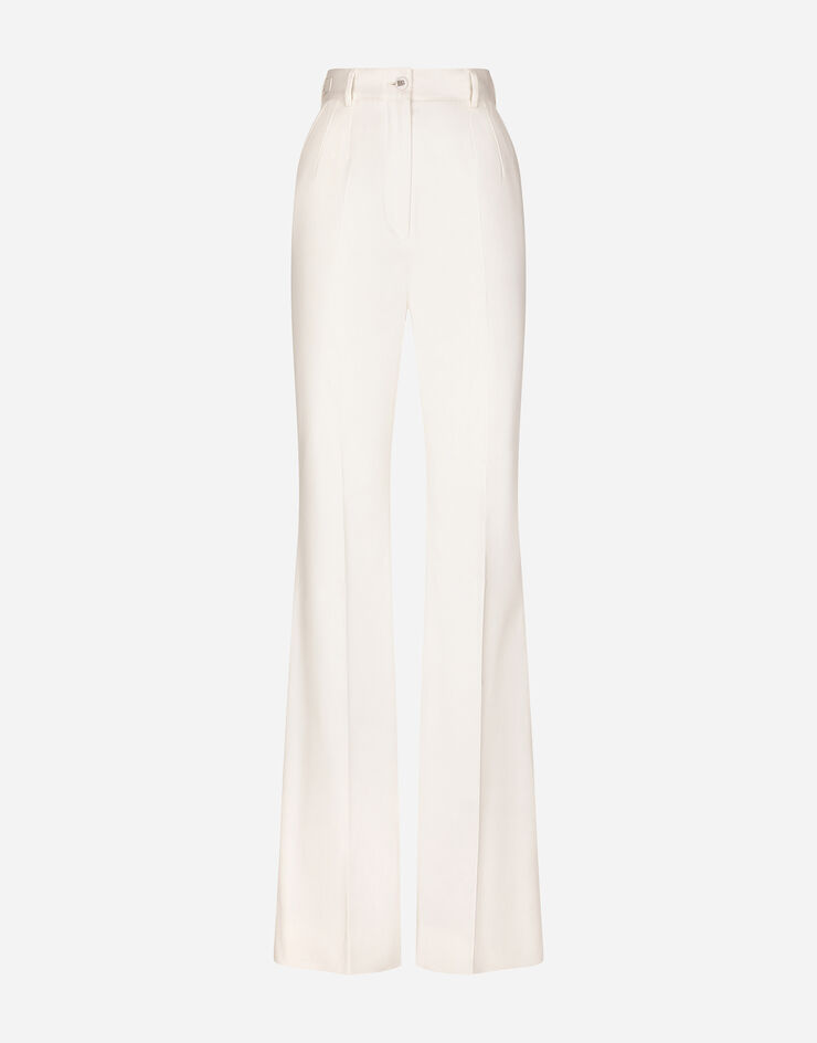 Dolce & Gabbana Flared drill pants White FTCPPTFUFKO