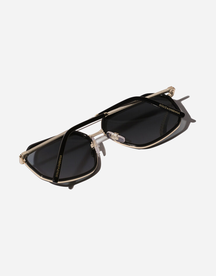 Dolce & Gabbana Sonnenbrille Grosgrain Gold und Schwarz VG2285VM281