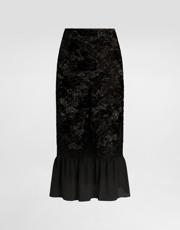 Dolce & Gabbana Lace skirt Black F4DLSTGDEAJ