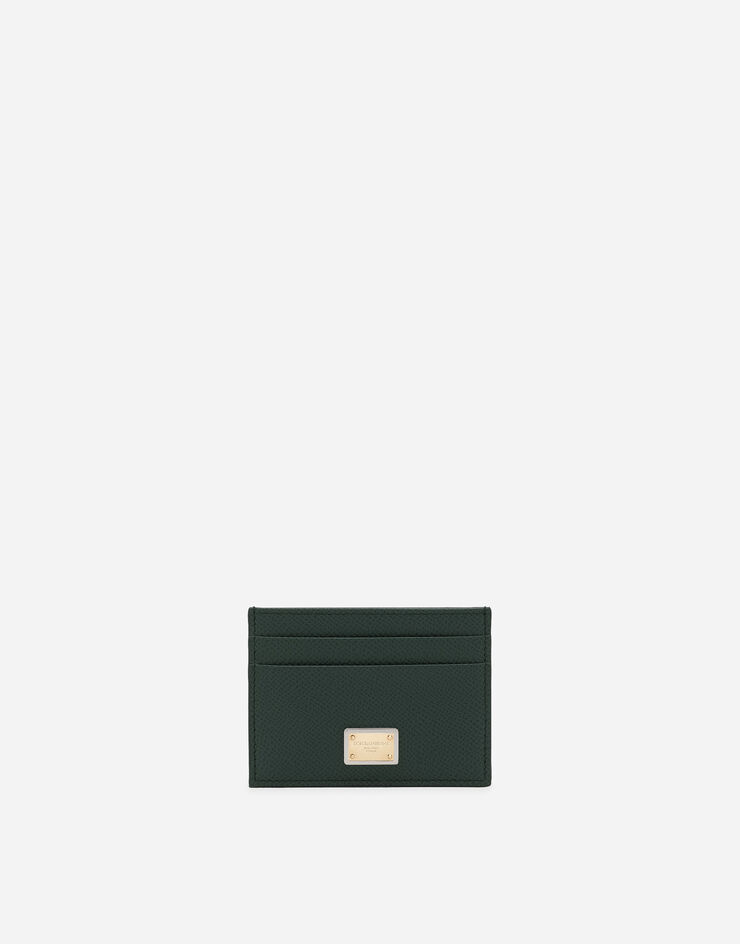 Dolce & Gabbana Dauphine calfskin card holder Green BI0330A1001