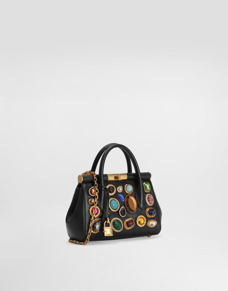 Dolce & Gabbana Day Bag Mini Marlene aus Plongé-Kalbsleder Braun BB7744AP066