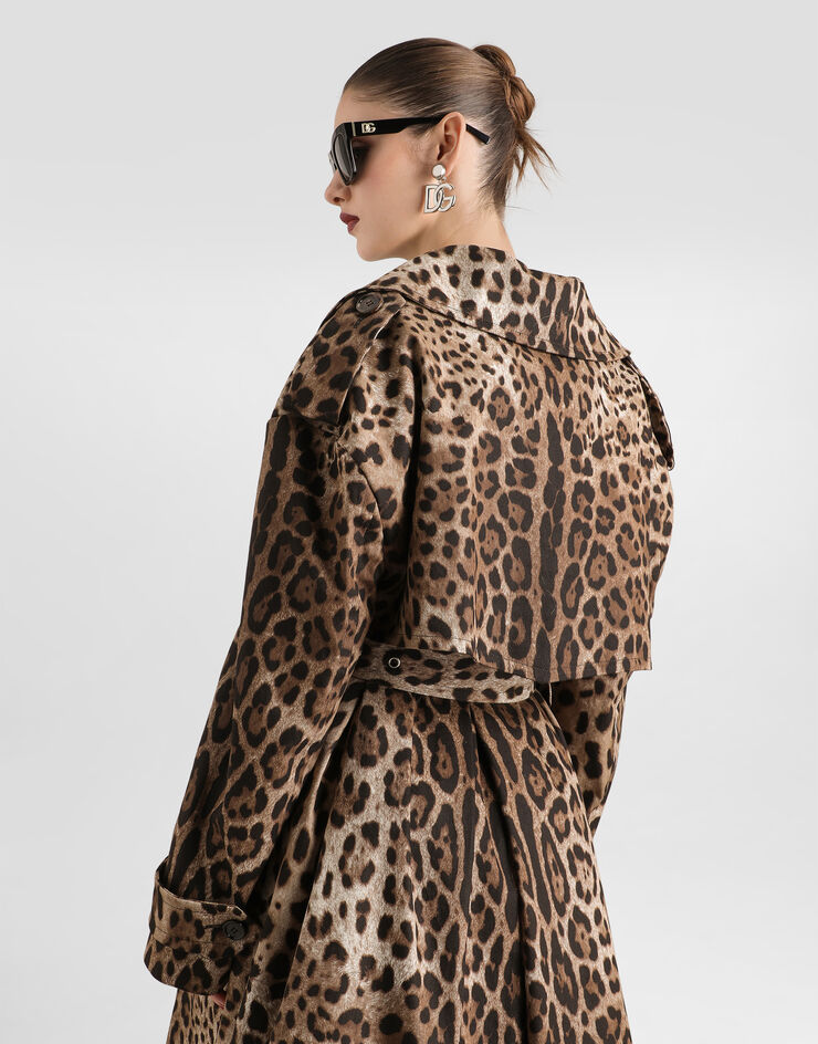 Dolce & Gabbana Double-breasted leo-print cotton drill coat Print F0Y11TFSFN4