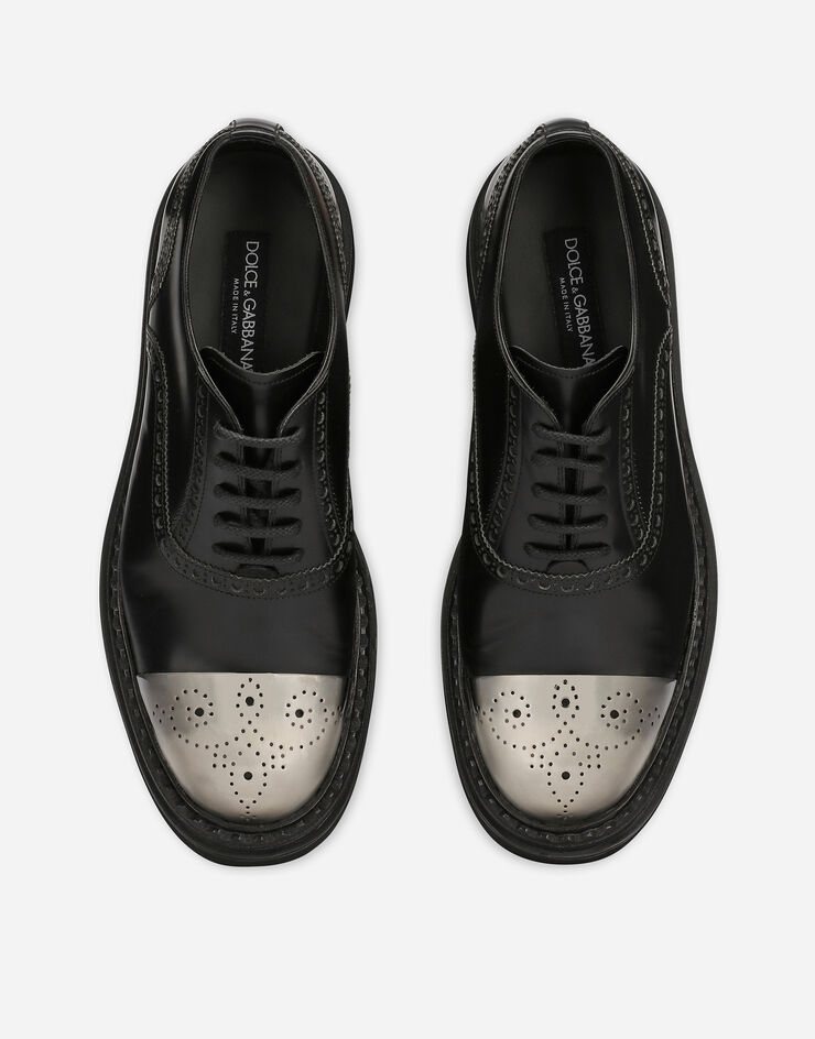 Dolce&Gabbana حذاء ديربي من جلد عجل مصقول أسود A20166A1203
