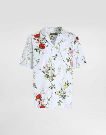 Dolce & Gabbana Rose-print poplin hawaii shirt  G5JH9THS5VQ