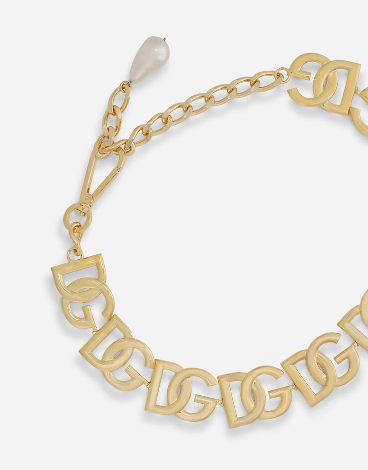 Dolce & Gabbana Ремень-цепочка с мультилоготипом DG ЗОЛОТОЙ WLN6P2W1111