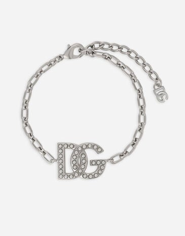 Dolce&Gabbana Link bracelet with DG logo Black G8PL4TG7F2H