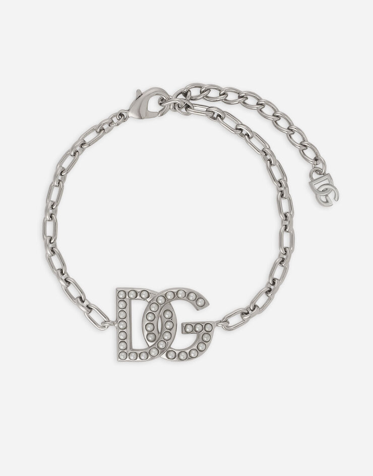 Dolce & Gabbana Link bracelet with DG logo Silver WBP1L1W1111
