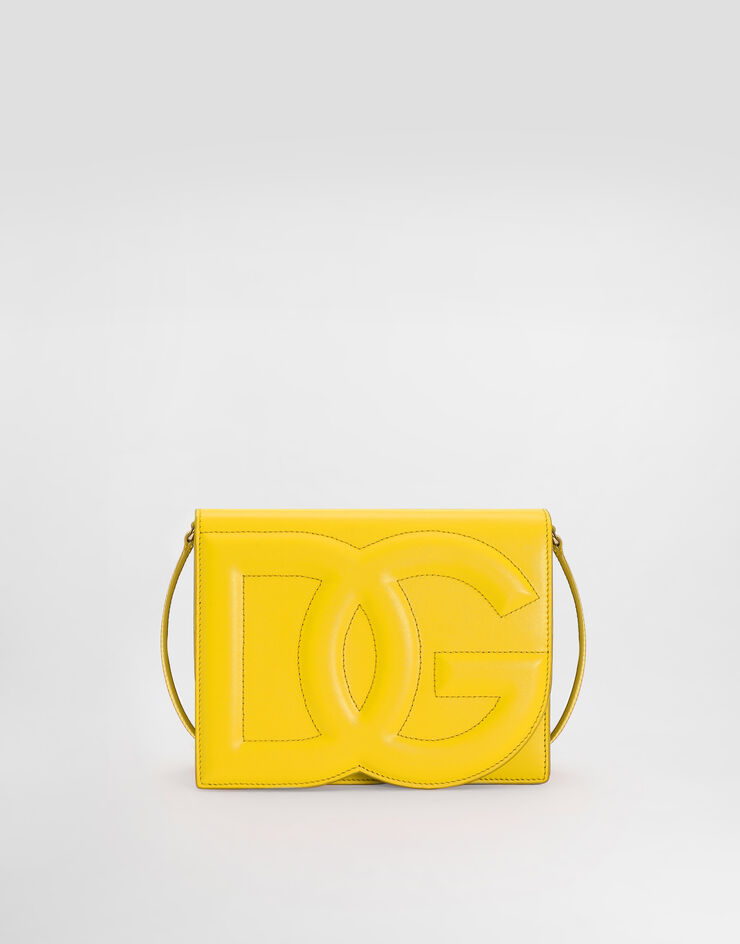 Dolce & Gabbana Umhängetasche DG Logo Bag aus Kalbsleder Gelb BB7287AW576