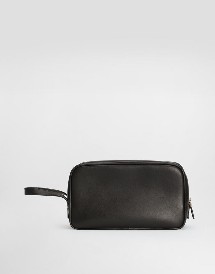 Dolce & Gabbana Woven plongé calfskin necessaire Black BT3310AN419