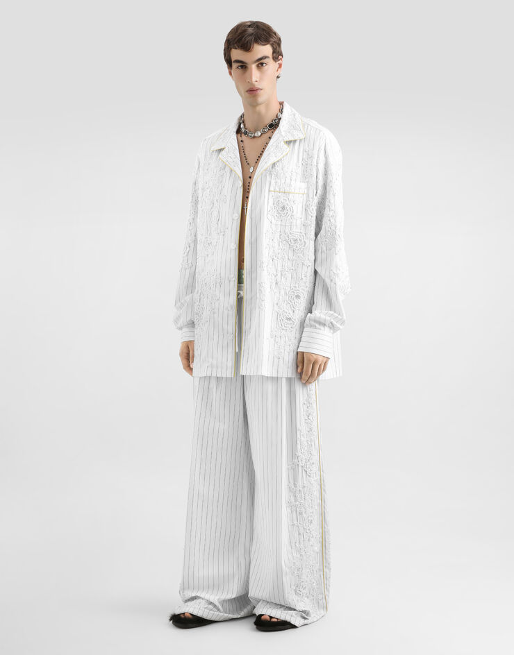 Dolce & Gabbana Vanity trousers with embroidery Multicolor GP1N9ZGK188