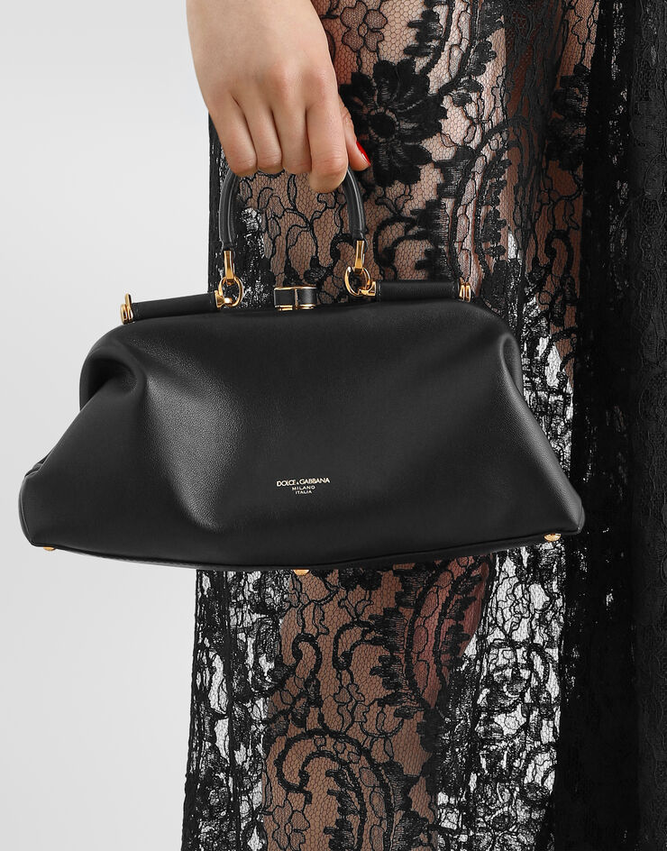Dolce & Gabbana 미디엄 Grandma 핸드백 플롱제 나파 가죽 소재 블랙 BB7986BF984