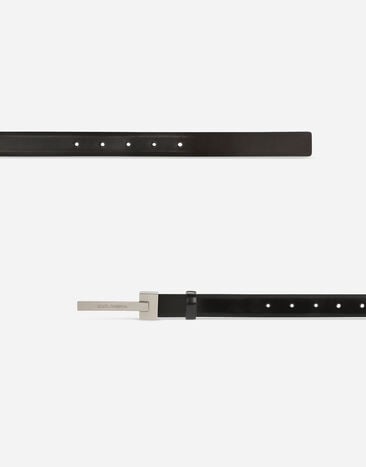 Dolce & Gabbana Brushed calfskin belt Black BC4870AI935