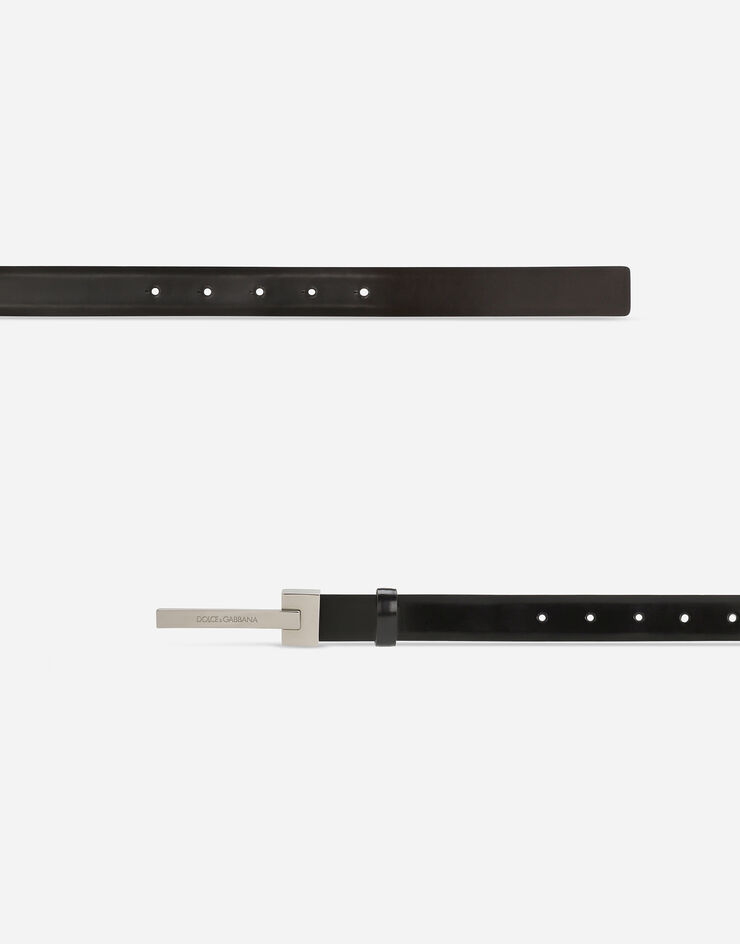 Dolce & Gabbana Brushed calfskin belt Black BC4870AI935