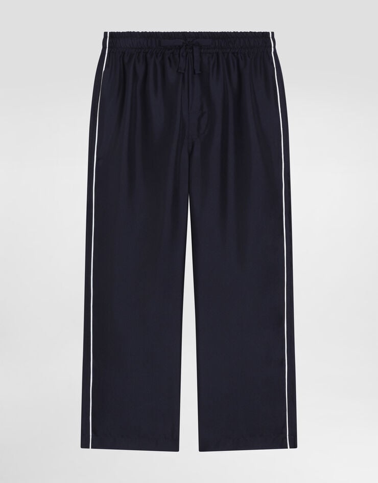 Dolce & Gabbana Twill trousers with DG embroidery Dolce & Gabbana Twill trousers with DG embroidery Blue L43P44G7P2D