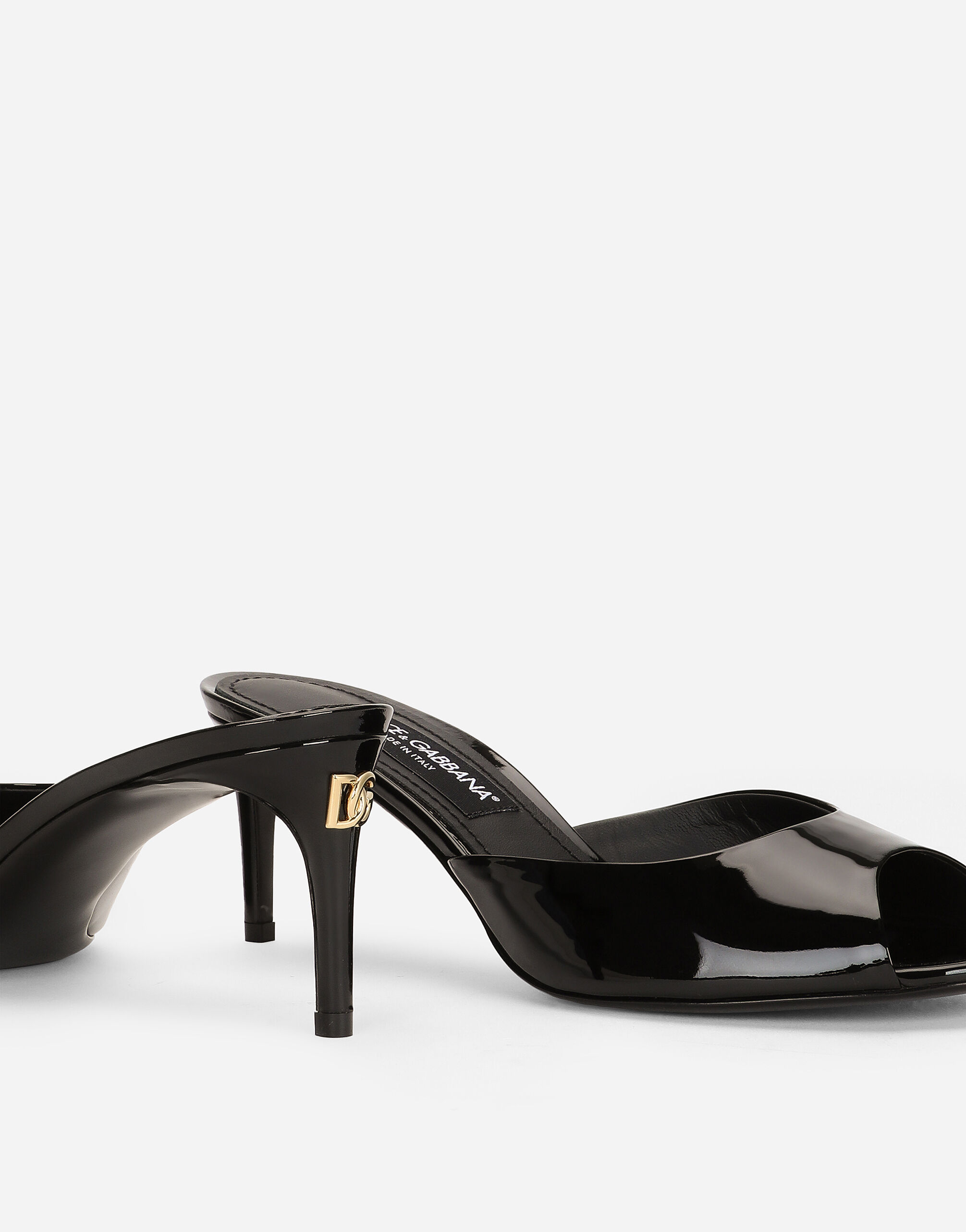 Patent leather mules in Black for Women | Dolce&Gabbana®